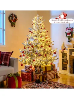 COSTWAY Künstliche Weihnachtsbäume<180 cm Künstlich Weihnachtsbaum mit LED Beleuchtung in Grün