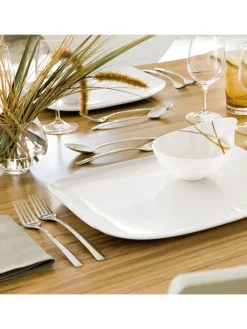 Villeroy & Boch Gedeckter Tisch<30 er-Set Piemont Tafelbesteck in Silber