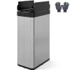COSTWAY Mülleimer<60 L Mülleimer Küche Edelstahl in Silber