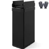 COSTWAY Mülleimer<60 L Mülleimer Küche Edelstahl in Schwarz