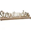 GILDE Dekofiguren & -Objekte<, MangohDeko-Schriftzug "Sternstunden" in Gold/ Natur - (B)30 x (H)9 x (T)6,5 cm