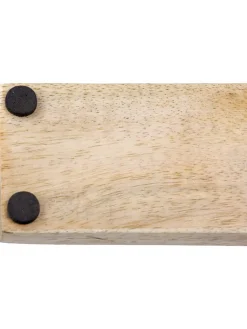 GILDE Dekofiguren & -Objekte<, MangohDeko-Schriftzug "Sternstunden" in Gold/ Natur - (B)30 x (H)9 x (T)6,5 cm