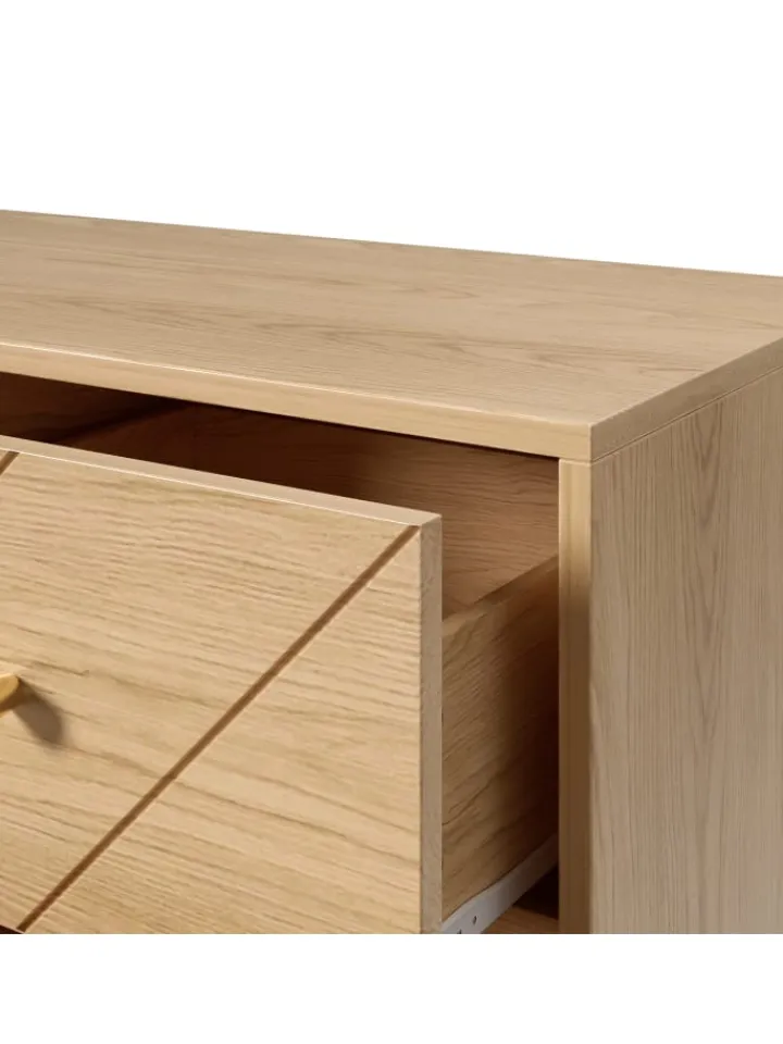 ABRIHOME Regale & Schränke<9 Schubladen Kommode mit Eisenbeinen und Eleganten Geometrischen Mustern