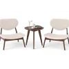 COSTWAY Möbel-Sets<3 tlg. Sessel mit Beistelltisch in Beige