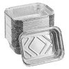 relaxdays Grillen<50 x Aluschalen in Silber - (B)18,5 x (H)4,5 x (T)13 cm