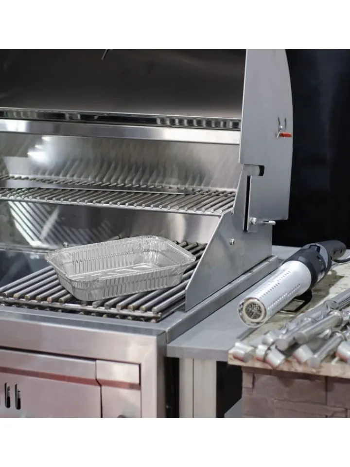 relaxdays Grillen<50 x Aluschalen in Silber - (B)18,5 x (H)4,5 x (T)13 cm