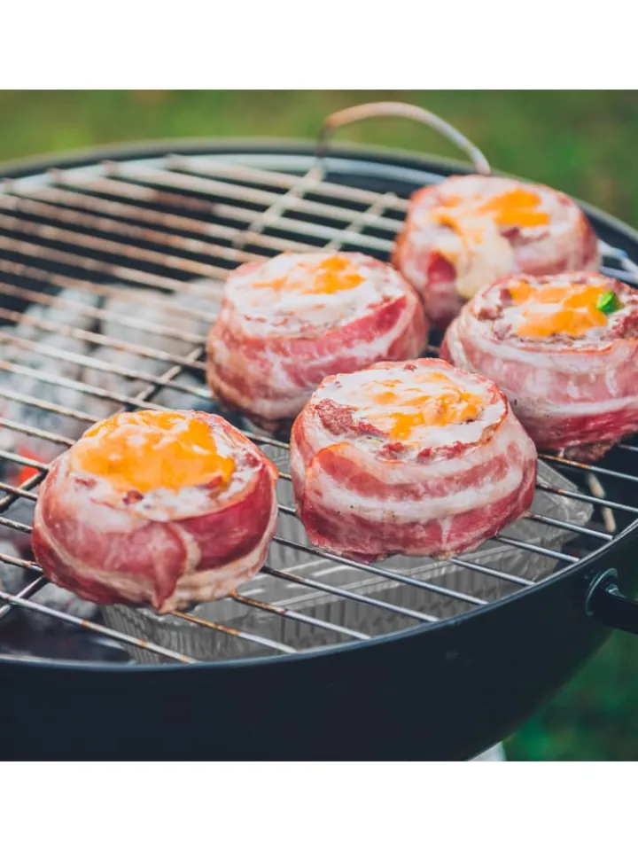 relaxdays Grillen<50 x Aluschalen in Silber - (B)18,5 x (H)4,5 x (T)13 cm