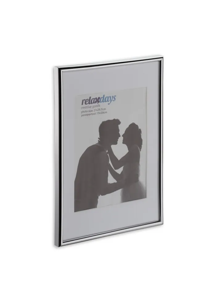 relaxdays Foto & Video<24 x Bilderrahmen "A4" in Silber