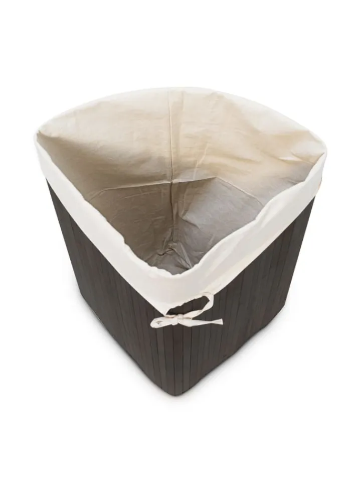 relaxdays Wäschekörbe & -Ständer<2 x Eckwäschekorb in Schwarz - (B)49,5 x (H)65 x (T)37 cm