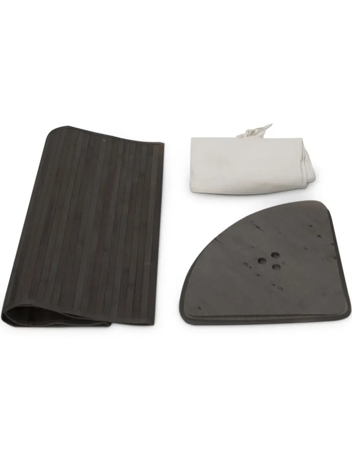 relaxdays Wäschekörbe & -Ständer<2 x Eckwäschekorb in Schwarz - (B)49,5 x (H)65 x (T)37 cm