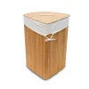 relaxdays Wäschekörbe & -Ständer<2 x Eckwäschekorb Natur - (B)49,5 x (H)65 x (T)37 cm