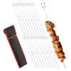 relaxdays Grillen<20 x Grillspieß in Silber - 31 cm