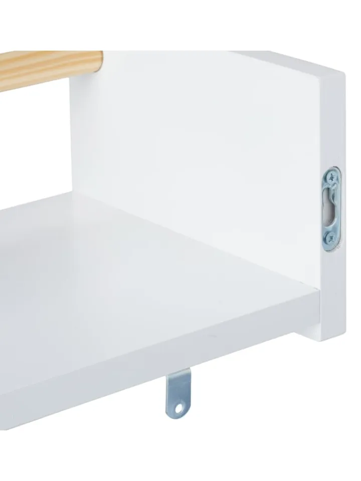 relaxdays Kindermöbel<3 x Kinderregal in Weiß/ Natur - (B)50 x (H)12 x (T)18 cm