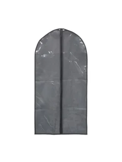 relaxdays Weitere Haushaltshelfer<6 x Kleidersack in Grau/ Transparent - (B)60 x (H)135 cm
