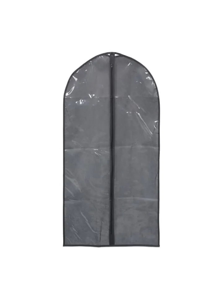 relaxdays Weitere Haushaltshelfer<6 x Kleidersack in Grau/ Transparent - (B)60 x (H)135 cm
