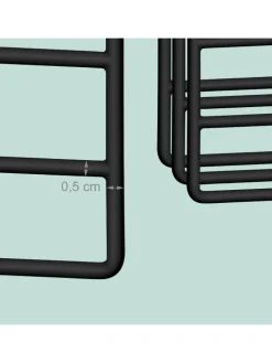 relaxdays Weitere Haushaltshelfer<4 x Mehrfachbügel in Schwarz - (B)32 x (H)35 cm