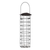 relaxdays Vögel<2 x Meisenknödelhalter in Grau - (H)31 x Ø 8,5 cm