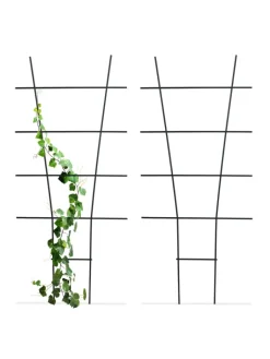 relaxdays Pflanzen & Zubehör<2 x Pflanzenstütze in Schwarz - (B)35 x (H)79 cm