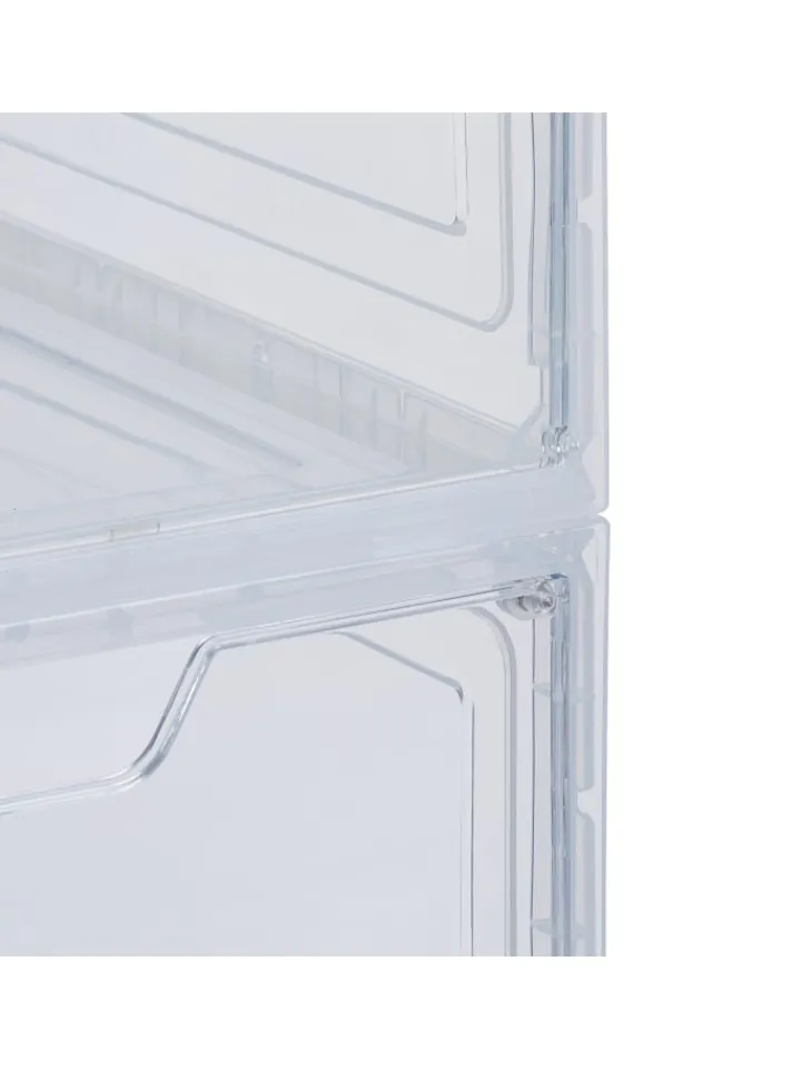 relaxdays Weitere Haushaltshelfer<6 x Schuhboxen in Transparent - (B)25 x (H)18 x (T)34 cm