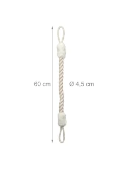 relaxdays Tür- & Zugluftstopper<2 x Türkordel in Beige/ Weiß