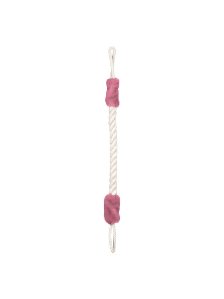 relaxdays Tür- & Zugluftstopper<4 x Türkordel in Creme/ Rosa
