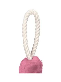 relaxdays Tür- & Zugluftstopper<4 x Türkordel in Creme/ Rosa