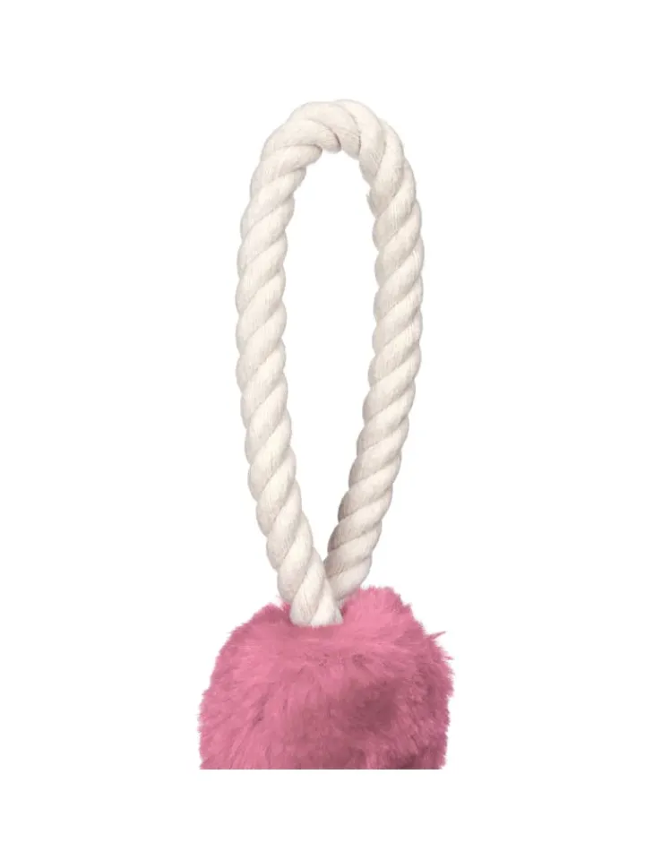 relaxdays Tür- & Zugluftstopper<4 x Türkordel in Creme/ Rosa