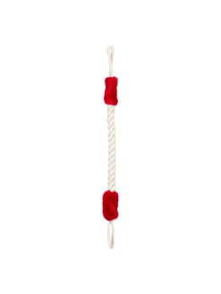 relaxdays Tür- & Zugluftstopper<4 x Türkordel in Creme/ Rot
