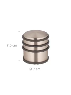 relaxdays Tür- & Zugluftstopper<2 x Türstopper in Bronze/ Schwarz - (H)7,5 x Ø 7 cm