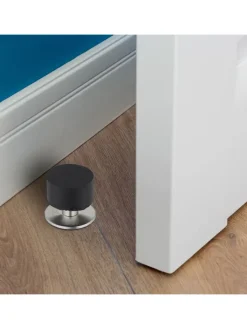 relaxdays Tür- & Zugluftstopper<2 x Türstopper in Schwarz/ Silber