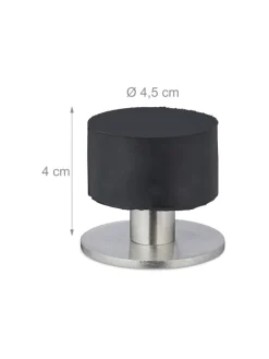 relaxdays Tür- & Zugluftstopper<2 x Türstopper in Schwarz/ Silber