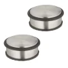 relaxdays Tür- & Zugluftstopper<2 x Türstopper in Silber/ Schwarz - (H)4,5 x Ø 10,5 cm