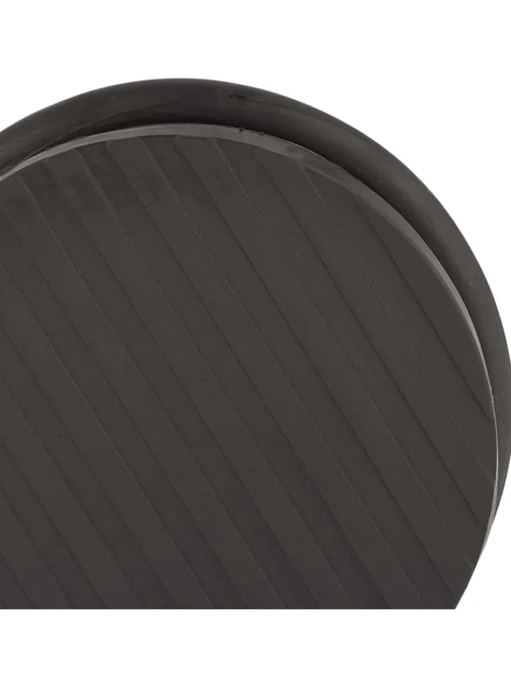 relaxdays Tür- & Zugluftstopper<4 x Türstopper in Silber/ Schwarz - (H)7,5 x Ø 9 cm