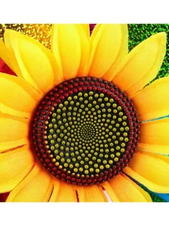 relaxdays Gartendekoration<2 x Windrad "Blume" in Bunt - (B)38 x (H)75 x (T)14 cm