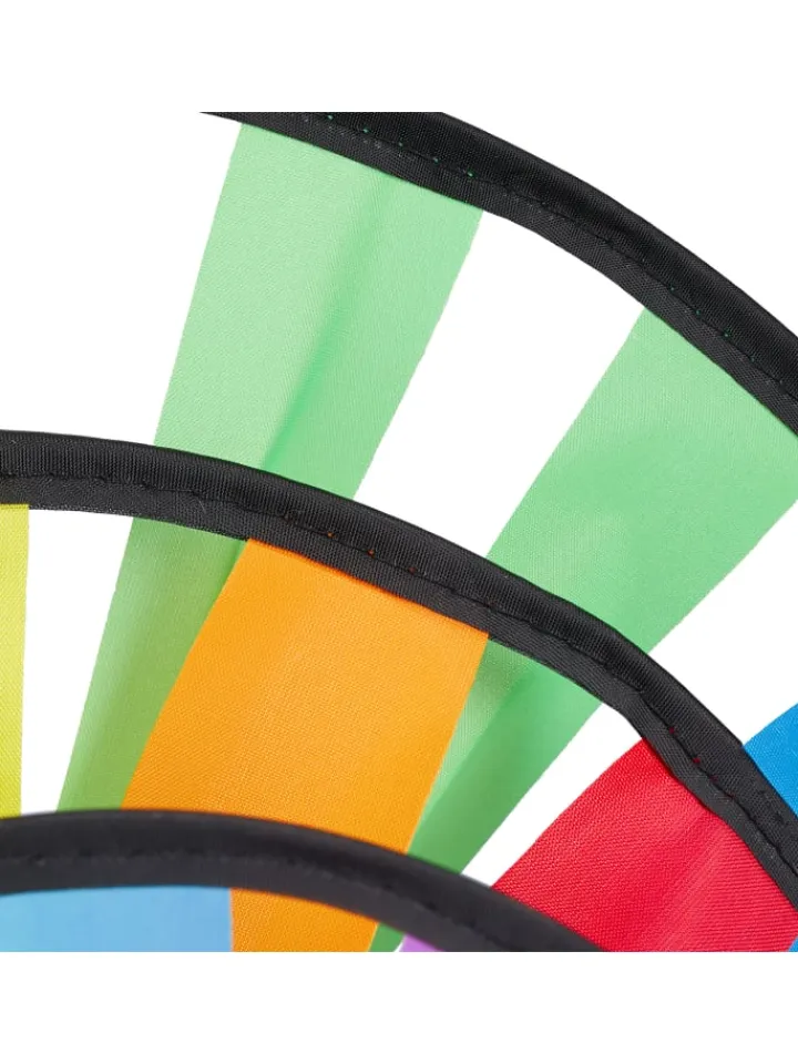 relaxdays Gartendekoration<2 x Windrad "Regenbogen" in Bunt - (B)35 x (H)72 x (T)15 cm