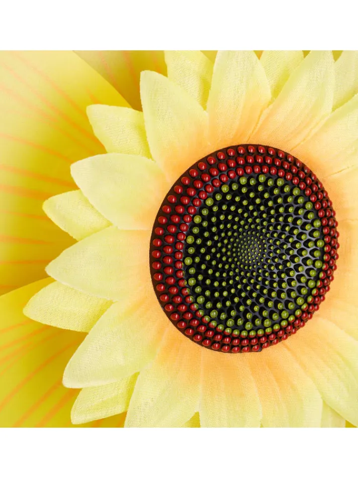 relaxdays Gartendekoration<2 x Windrad "Sonnenblume" in Gelb - (B)29 x (H)76 x (T)8 cm