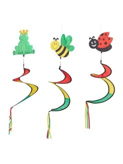 relaxdays Gartendekoration<3 x Windspiel in Bunt