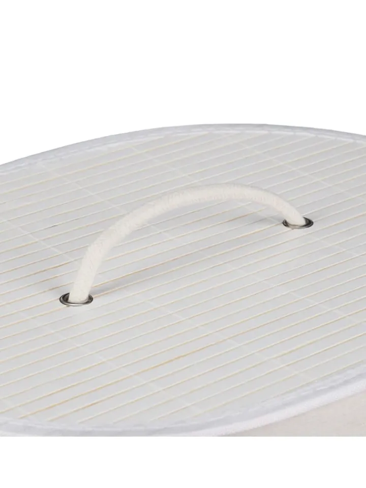 relaxdays Wäschekörbe & -Ständer<2 x Wäschekorb in Weiß - (B)42 x (H)55 x (T)32 cm