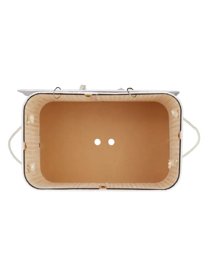relaxdays Weitere Haushaltshelfer<2 x Wäschekorb in Weiß - (B)55 x (H)63 x (T)35 cm