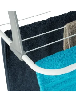 relaxdays Wäschekörbe & -Ständer<3 x Wäscheständer in Weiß/ Grau - (B)51 x (H)16 x (T)51 cm
