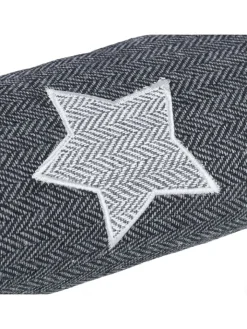 relaxdays Tür- & Zugluftstopper<2 x Zugluftstopper "Stern" in Grau - 76 cm