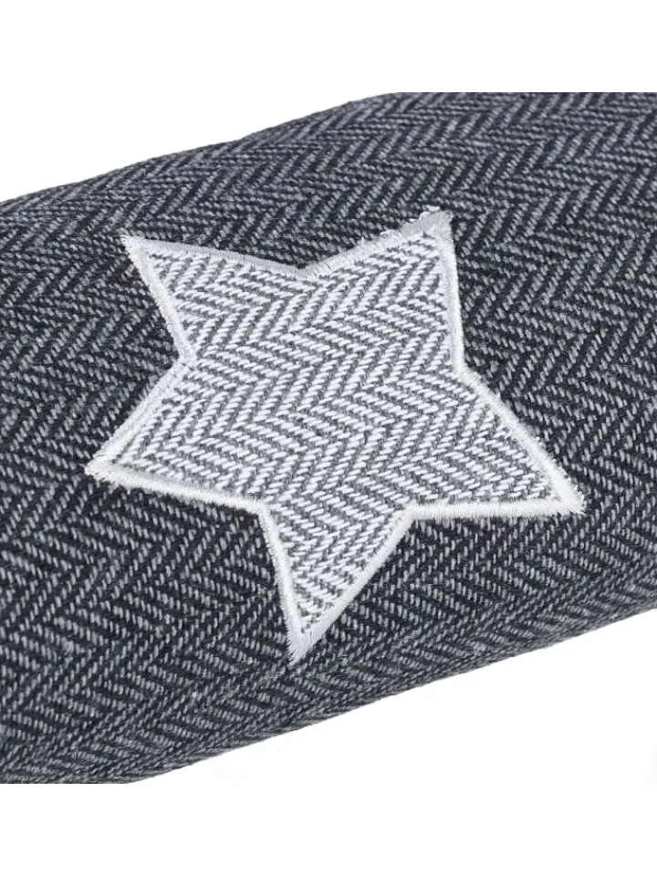 relaxdays Tür- & Zugluftstopper<2 x Zugluftstopper "Stern" in Grau - 76 cm