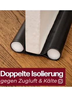 Praknu Tür- & Zugluftstopper<2 Zugluftstopper für Türen bis zu 90cm - Doppelseitiger Schutz -