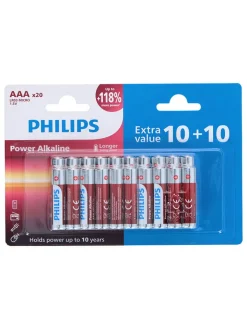 Philips Technikzubehör<AAA-Batterien LR03 - 20 Stück