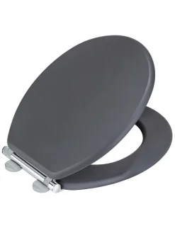 Wenko Badaccessoires<Absenkautomatik-WC-Sitz in Anthrazit