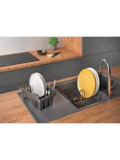 metaltex Weitere Haushaltshelfer<Abtropfgestell ''Aquatex'' in Grau - (B)35 x (H)30 x (T)12 cm