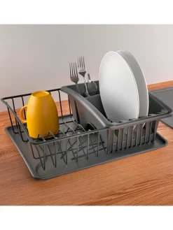 metaltex Weitere Haushaltshelfer<Abtropfgestell ''Aquatex'' in Grau - (B)35 x (H)30 x (T)12 cm