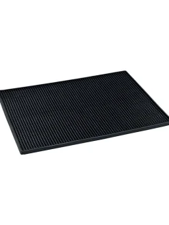 Wenko Putz- & Waschutensilien<Abtropfmatte "Maxi" in Schwarz - (L)40 x (B)30 cm