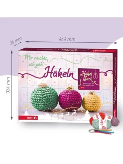 ROTH Adventskalender<Adventskalender - Wollkram - gefüllt, Häkelnadeln, Wolle, Anleitung in Bunt