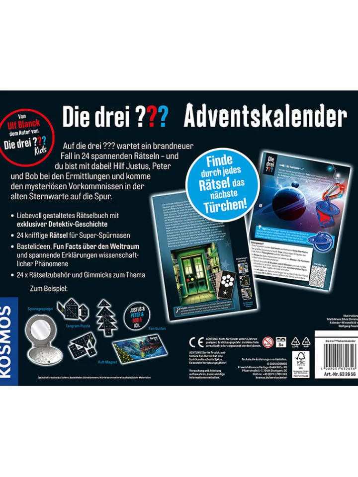 Kosmos Adventskalender<Adventskalender "Die drei ??ą" - ab 8 Jahren